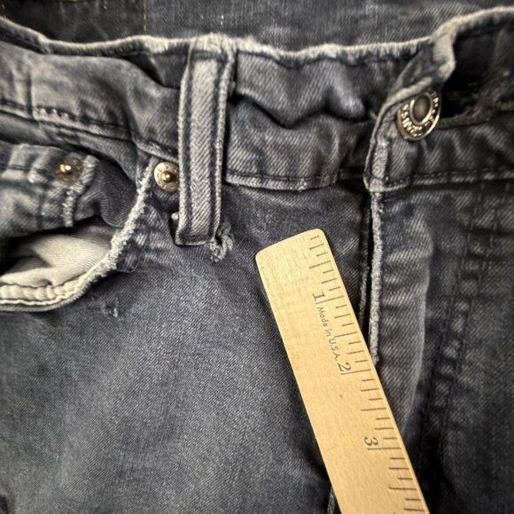 Levis 541 Jeans Mens 34x32 Black Gray Denim Athletic Fit Tapered Leg Distressed - Picture 8 of 16